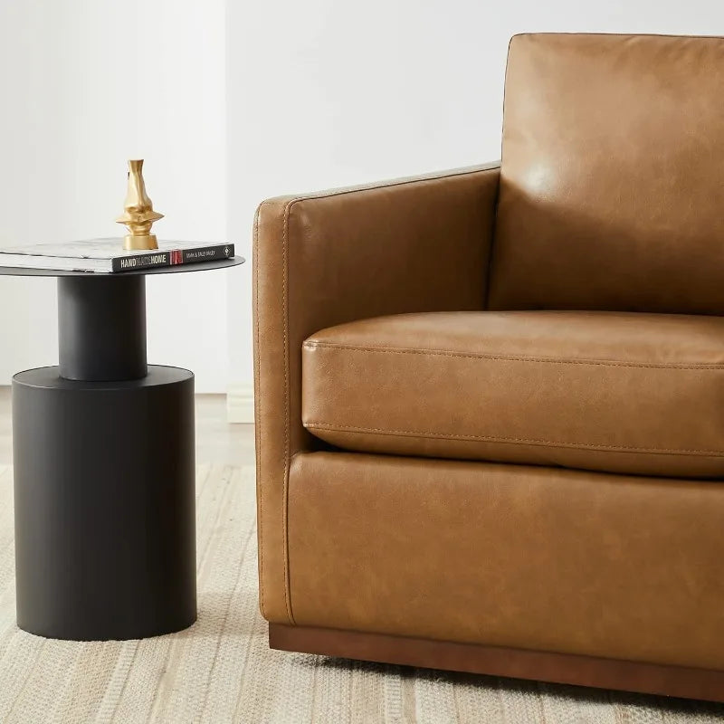 CHITA Swivel Accent Chair, FSC Certified Mid Century Modern Arm Chair for Living Room and Bedroom, Saddle Brown