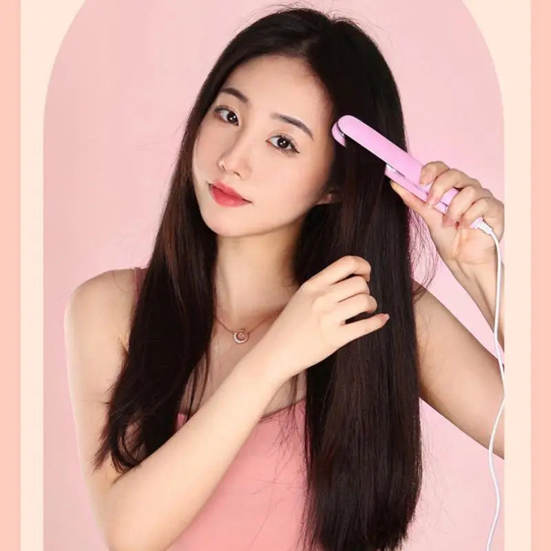 Mini Hair Straightener, Multi-Color Splint, Quick Heating, Non-Damaging Ceramic Plate, Bangs Clip, Curling and Straightening