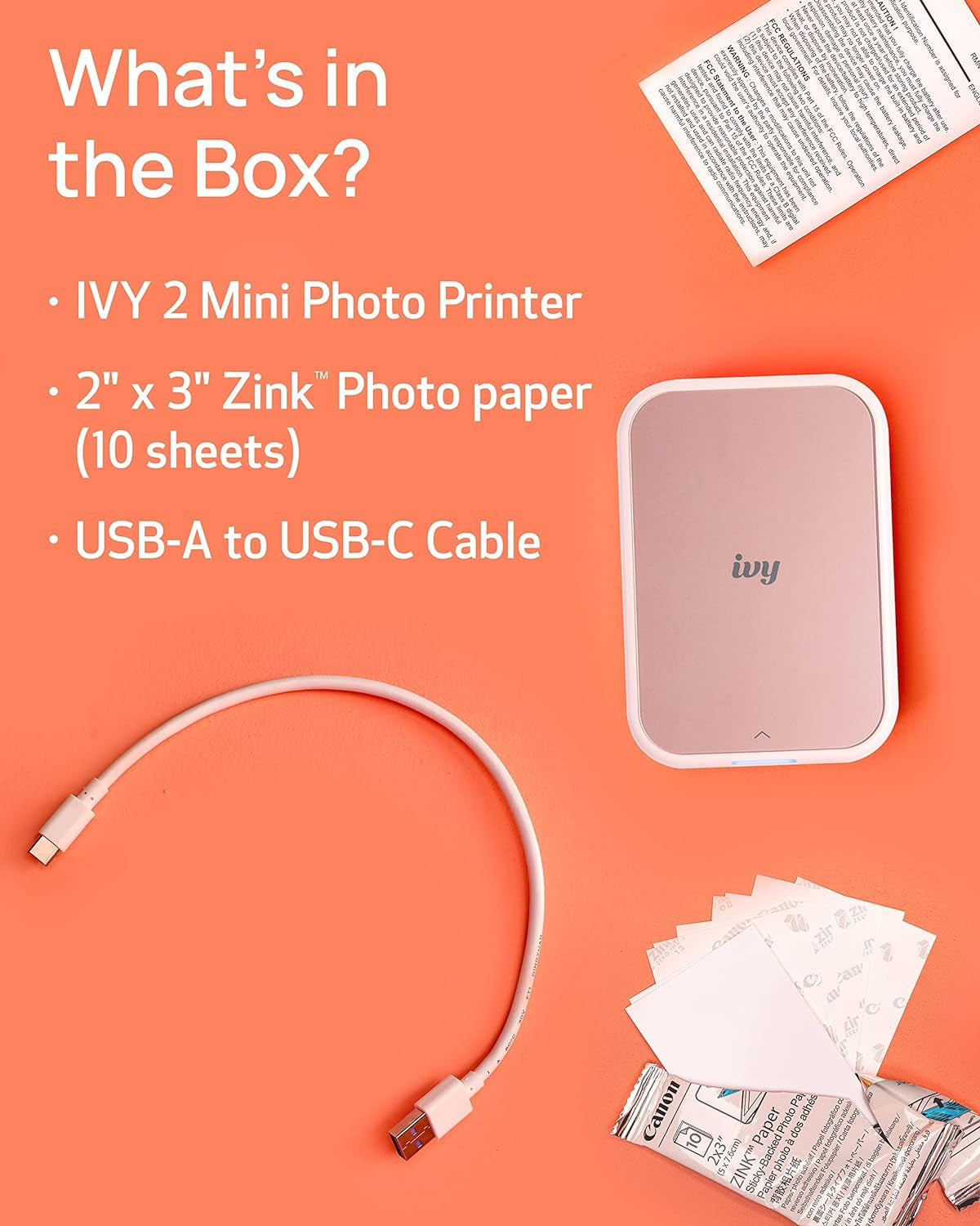 Canon Ivy 2 Mini Photo Printer