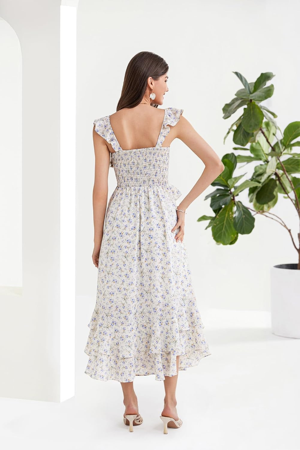 GRACE KARIN Summer Floral Maxi Dress