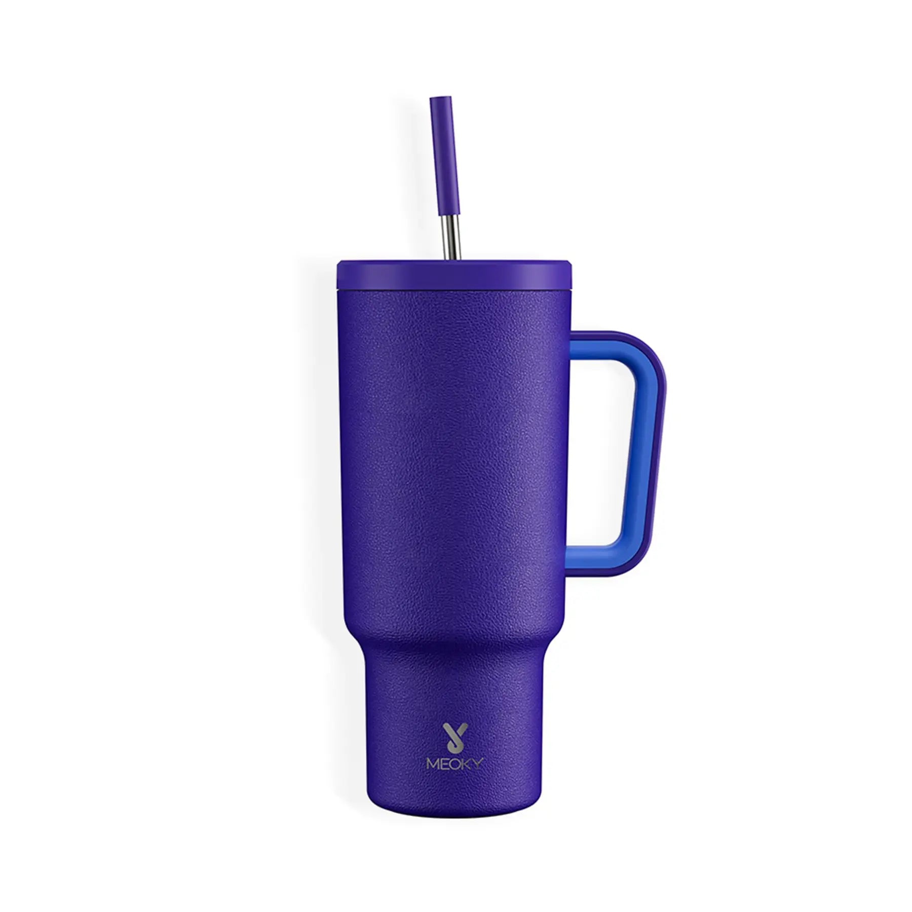 Portable Spring Tumbler Cups, Food Grade Meoky Cup, 40Oz Tumbler with Handle, Reusable Vacuum Tumbler Cups, Insulated Tumbler with Lid and Straws, Leak Resistant Lid Water Bottle, 40 Ounce Tumbler, Insulated Cup, Mother'S Day Gift