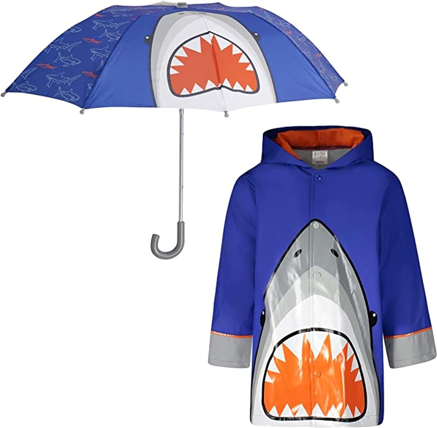 Kids Umbrella for Girls and Boys & Rain Coats Set -Toddler Umbrellas Kids Raincoat Boys Girls Jacket (3-9 Years)