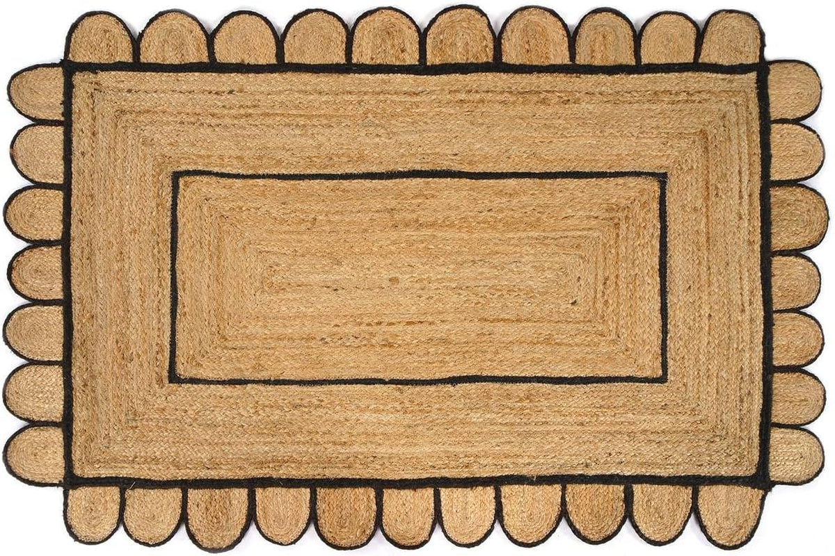 Scalloped Jute Area Rugs 