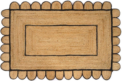 Scalloped Jute Area Rugs 