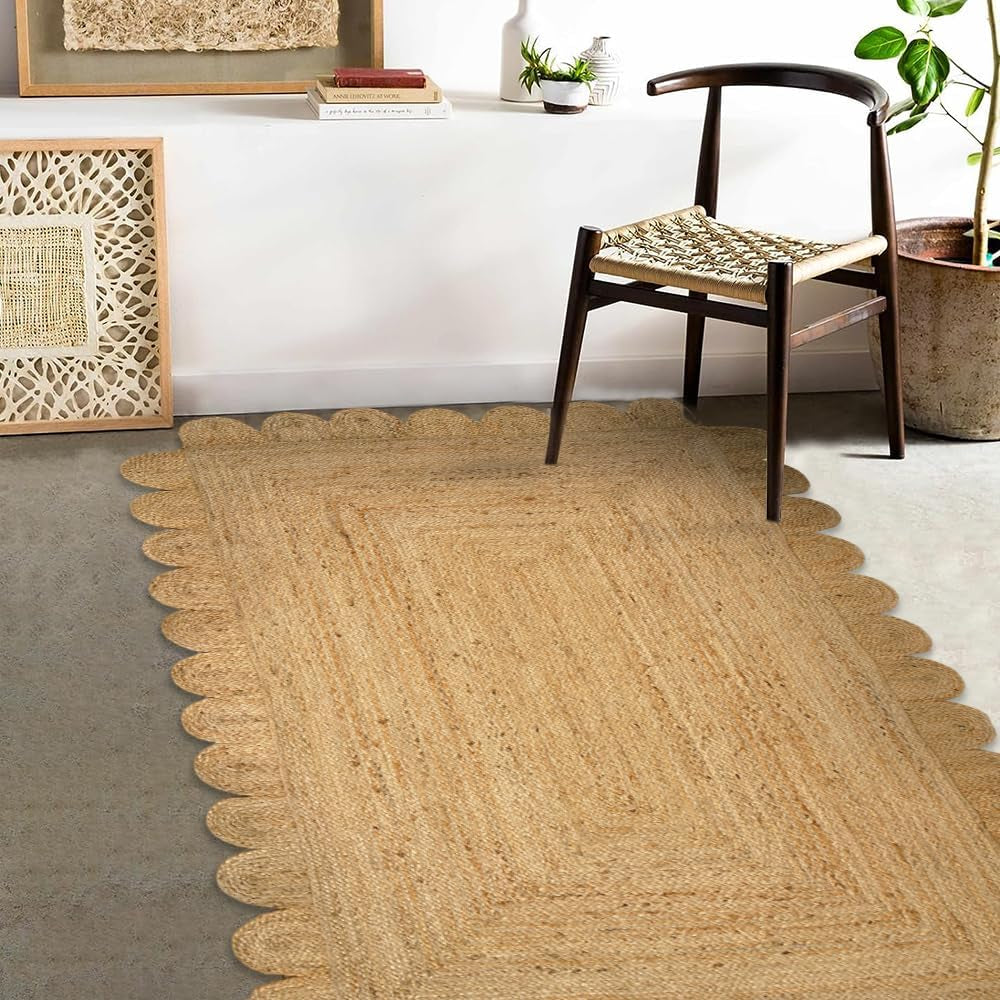 Scalloped Jute Area Rugs 