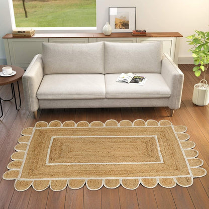 Scalloped Jute Area Rugs 