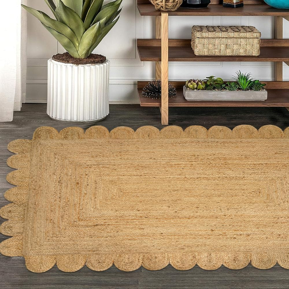 Scalloped Jute Area Rugs 