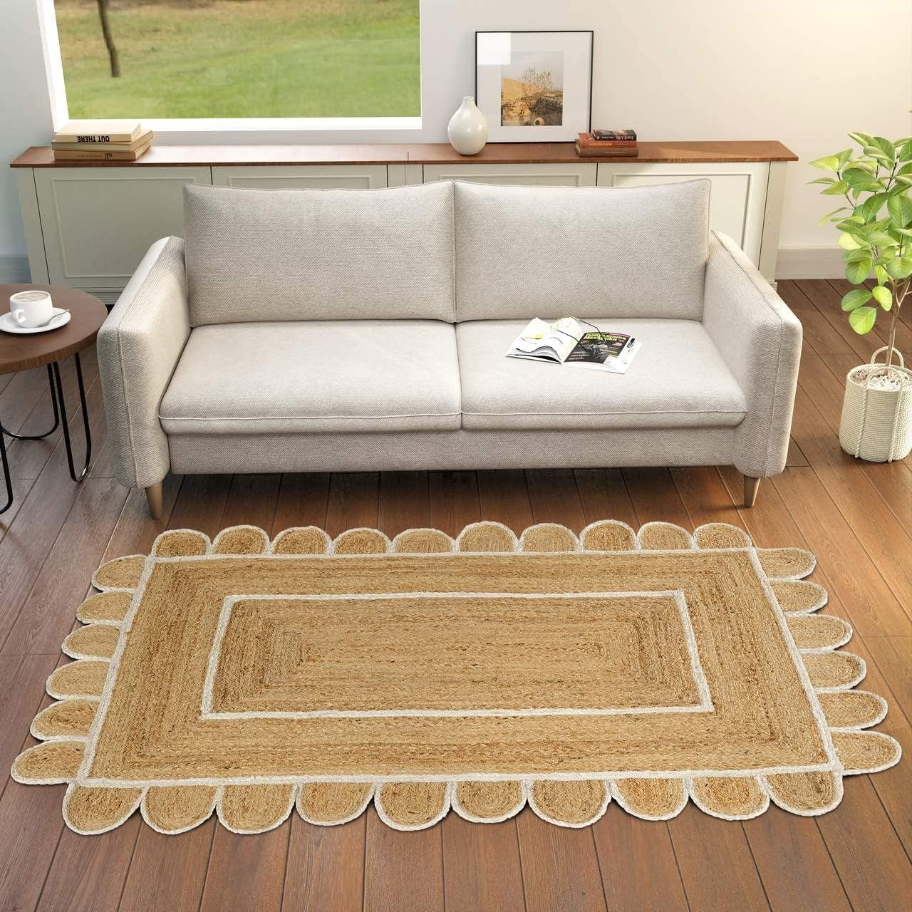 Scalloped Jute Area Rugs 