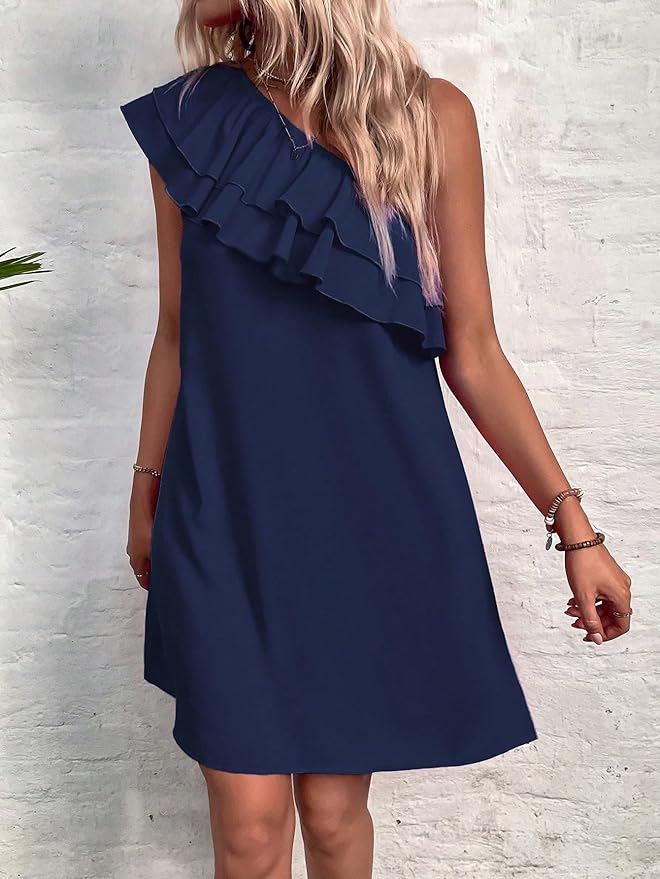 Women's One Shoulder Tunic Dress