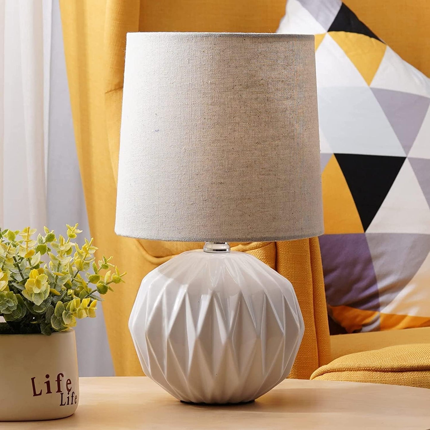 White Ceramic Table Lamp 