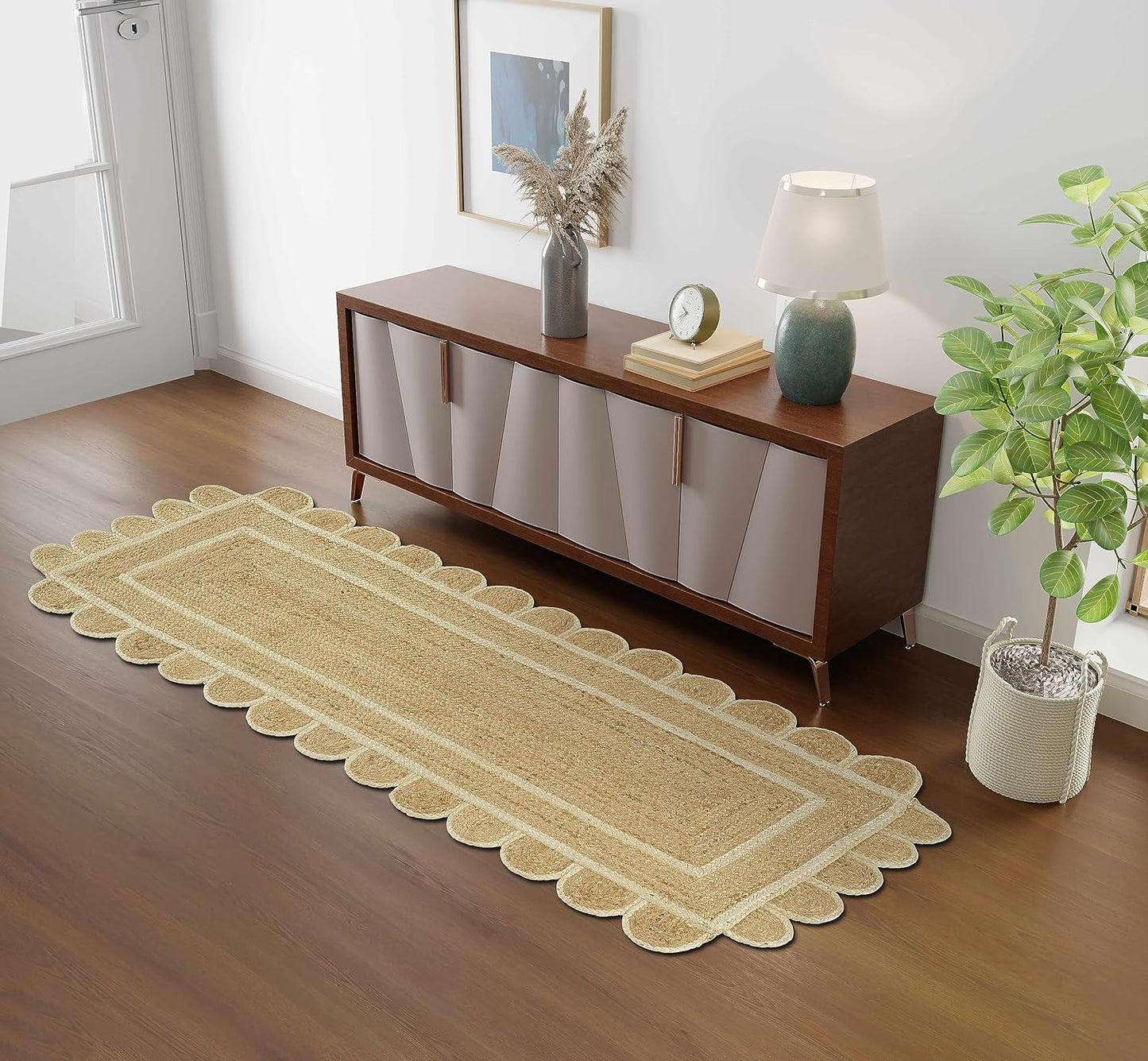 Scalloped Jute Area Rugs 