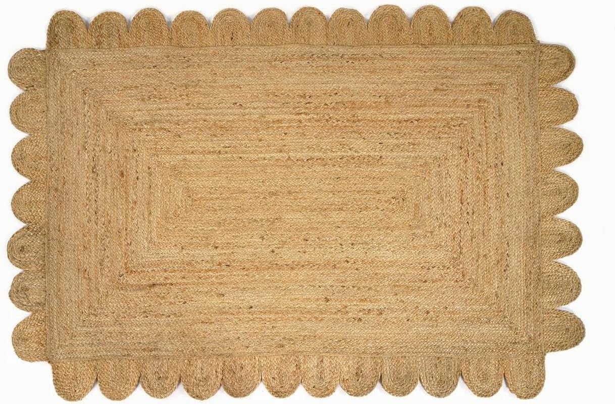 Scalloped Jute Area Rugs 