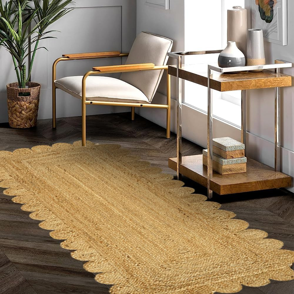 Scalloped Jute Area Rugs 