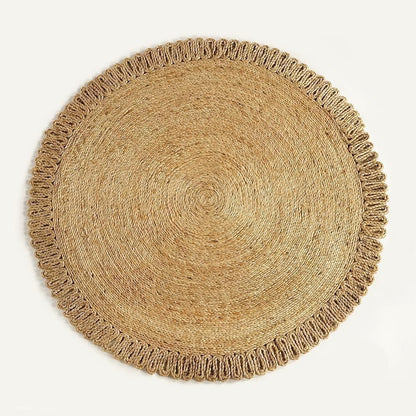 Handwoven Jute Round Area Rug 