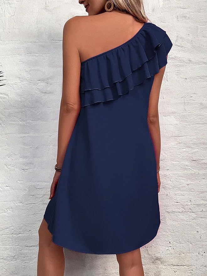 Women's One Shoulder Tunic Dress