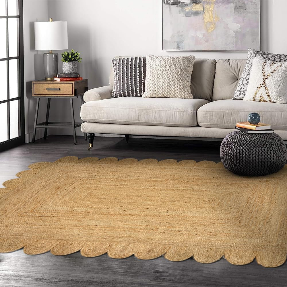 Scalloped Jute Area Rugs 