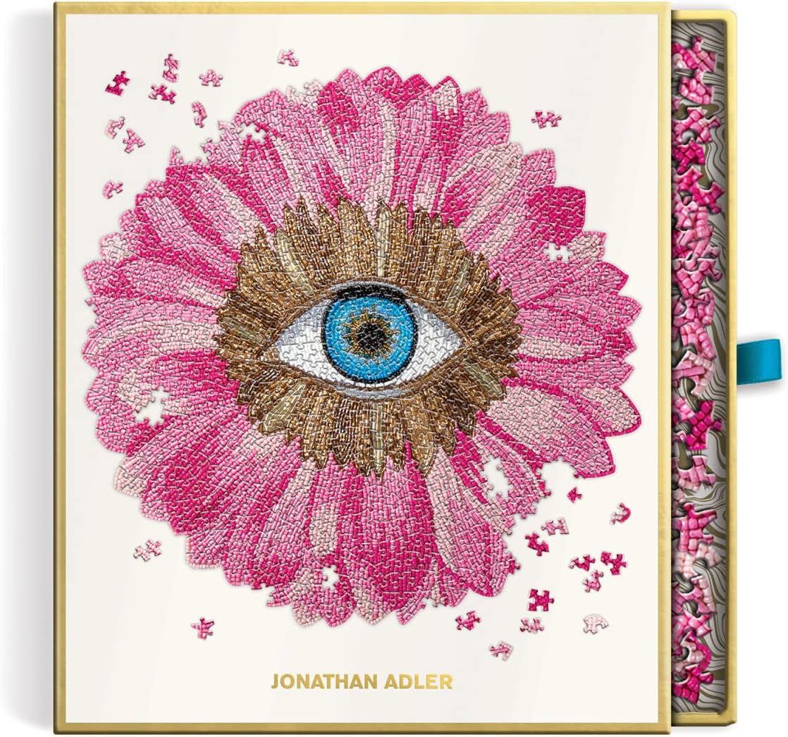 Jonathan Adler Petals 750 Piece Shaped Puzzle from Galison - Featuring Iconic Art by Jonathan Adler, Thick and Study Pieces, Challenging and Beautiful Jigsaw Puzzle for Adults, Great Gift Idea!