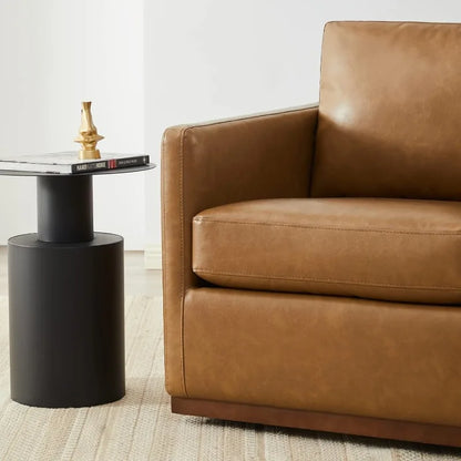 CHITA Swivel Accent Chair, FSC Certified Mid Century Modern Arm Chair for Living Room and Bedroom, Saddle Brown