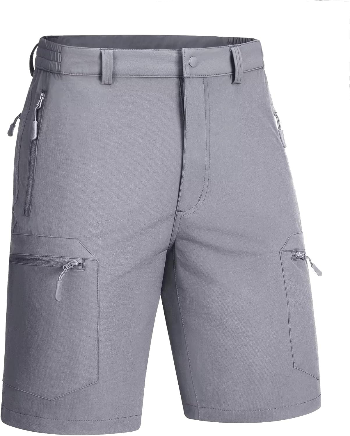 MAGCOMSEN Men'S Hiking Shorts 5 Zipper Pockets Ripstop, Quick Dry, Lightweight, Summer Shorts for Work, Camping, Travel